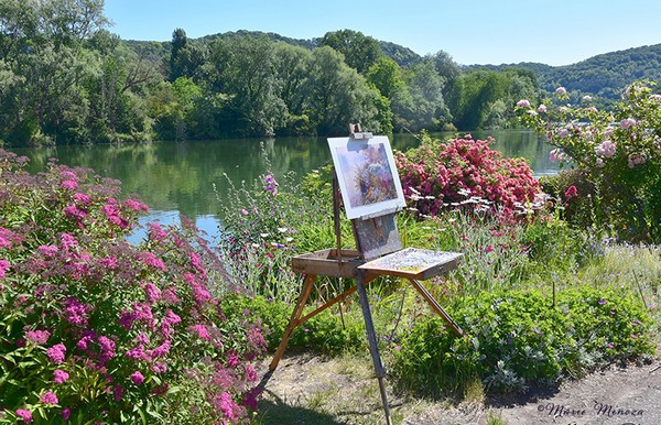 © Photographie de Marie MINOZA, chez Michèle Ratel, sur les bords de Seine à Poses y